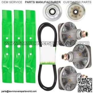 Deck Kit Blade Spindle Belt Spindle Idler for John Deere L120 L130 48 Inch