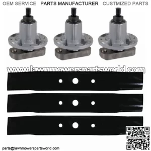 New Spindle Assembly & Blade Set Fits L130 L120 Fits John Deere 48" Deck