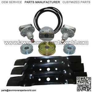 L120 L130 L2048 L2548 48" MOWER DECK PARTS KIT SPINDLES, BLADES, BELTS, IDLERS