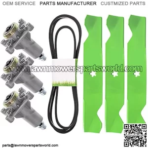 Deck Blade Spindle Belt Kit Combo Set for Husqvarna RZ5424 RZ5426 RZ5422 RZ54i Z254 532187256 539114557