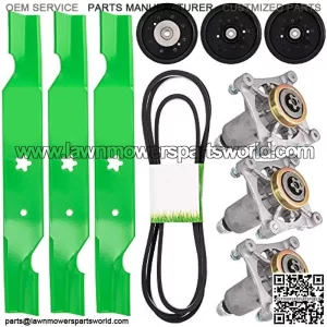 Deck Rebuild Kit for Husqvarna 54 inch RZ5422 RZ5424 RZ5426 RZ54i Z254 Z254i Blade Spindle Belt Idler