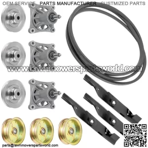 Spindle Pulley & Blade Belt for Husqvarna EZ4822 587125201 532174358 48"