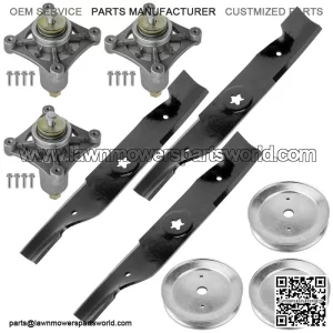 48" Deck Spindle & Pulley Blade for Husqvarna TS148X YT21548 YTH24K48 YTA24V48