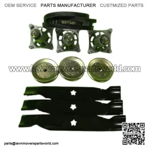 YTH2348 48" MOWER DECK PARTS REBUILD KIT SPINDLES PULLEYS BLADES BELT