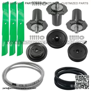 60" Deck Spindle Pulley Blade Belt Kit for Gravely ZT2560 ZT2660 ZT2760 ZT60 HD