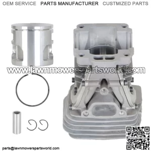 47MM Cylinder Head Piston Kit For Husqvarna 455 455E 460 Rancher Chainsaw