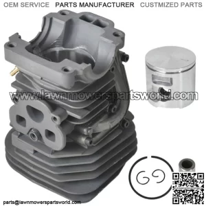 Chainsaw Piston Cylinder Kit For Husqvarna 455 Rancher 455E 460 47mm