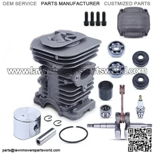 40mm Piston Cylinder Crank Bearing Seals For Husqvarna 136 137 141 142 Chainsaws, Cylinder, Piston, Needle Bearing, Pin, Ring, Circlip, Pan, Screw, Crankshaft, Ball Bearing