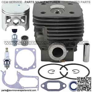 58mm Cylinder Piston Kit Fit for Husqvarna 395 395XP 395EPA Chainsaws Replace 503 99 39 71 with Gasket Oil Seal Piston Needle Bearing Spark Plug