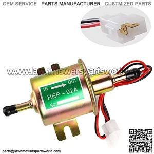 Electric Fuel Pump Inline Fuel Transfer Pump 12v Universal Low Pressure Gas Diesel Fuel Pump for Carburetor 2.5-4psi HEP-02A