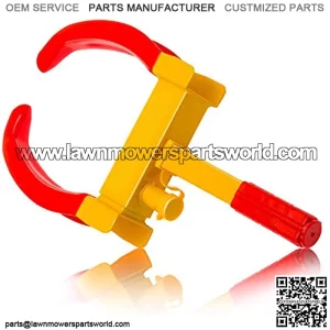 Heavy Duty Trailer Lock Wheel Clamp, Adjustable Anti-Theft Tire Lock 5.3-lb Boot for Car Truck RV Boat Trailer Automotive Golf Carts w/Three Keys