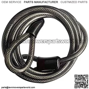 Chain Locks, Bicycle Cable Locks, Safety Cables, Vinyl Braided Steel Wire Sealed Ends with Loops, for Bicycles, Motorcycles, Ships, ladders, Doors, Lawn mowers and Equipment Lock Accessory Kits