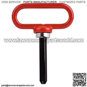 Magnetic Hitch Pin Red Color - Lawn Mower Trailer Hitch Pins - Ultra Strong Neodymium Magnet Trailer Gate Pin for Simple One Handed Hook On & Off - Securely Hitch Lawn & Tow Behind Attachments