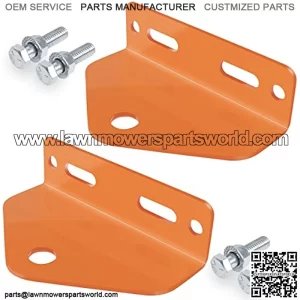 Universal Heavy Duty Zero Turn Mower Trailer Hitch - 3/4" Trailer Hitch Mount - 3/16 Inch Thick and Rugged Steel with 4 Nuts and Bolts (2PCS, Orange)