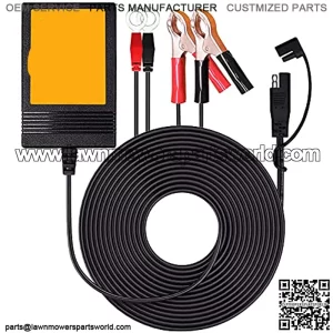 6V / 12V 1A Fully Automatic Trickle Battery Charger/Maintainer for Automotive Vehicle Motorcycle Lawn Mower ATV RV Powersport Boat, Sealed Deep Cycle AGM Gel Cell Lead Acid Batteries