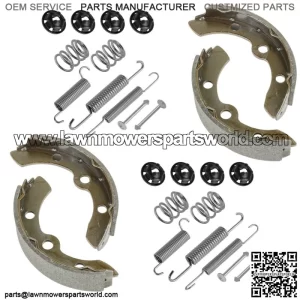 2x Brake Shoe & Spring Kit For Club Car Gas & Electric 1995-up DS & Precedent