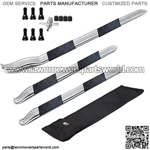 1 x 19.5 inch and 2 x 15.5 inch Mount and Demount Tire Irons with 6 x TR413 Valve Stems SetMotorcycle Dirt Bike Lawn Mower ATV UTV Tire Changing Tools with Durable Bag Curved Irons Tire Levers