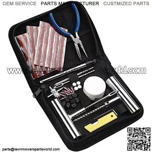 Emergency Tire Repair Kit, with Universal 46PCS Tire Plug Kit & Tire Repair Tools to Fix Punctures and Plug Flats for Car/Motorcycle/Truck/Tractor/Trailer/RV/ATV