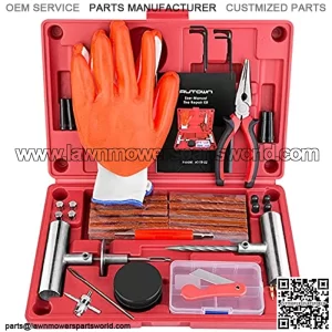 AUTOWN Tire Repair Kit, 75 Pcs Tire Plug Kit Universal Tire Repair Tools, Heavy Duty Flat Tire Puncture Repair Kit for Car, Motorcycle, Truck, ATV, Tractor, RV, SUV, Jeep, Trailer, Lawn Mower