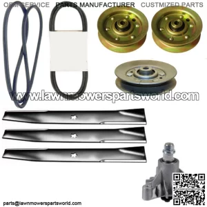 Deck Rebuild Kit Fits Craftsman/AYP/Sears 46" Spindles Belt Blades Pulleys