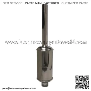 350600R95 Polished Stainless Steel Muffler Fits FARMALL Super H HV W4 300 350 14