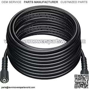 50 ft PVC Pressure Washer Hose - 3200 Max PSI - For Gas and Electric Pressure Washers
