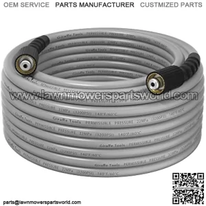 Pressure Washer Hose 1/4" 50FT, Kink Ressistant Flexible 3200 PSI Power Washing Replacement Hose with M22-14 Fittings for Generac, Greenworks, Ryobi, Simpson and More Washers
