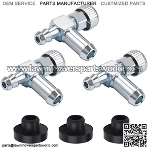 (Pack of 3) 33/64" Fuel Tank Shut Off Valve for Kohler Toro Craftsman Portable Generator Mower Snow Blower