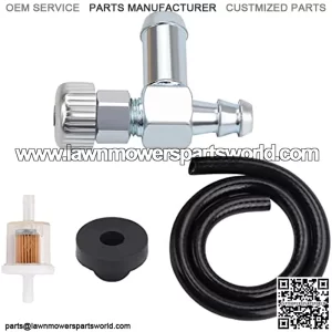 33/64" Fuel Tank Shut Off Valve + Fuel Filter for MTD Troy Bilt Toro Craftsman Generac Portable Generator Lawn Mower Snow Blower