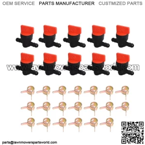 10 x 1/4" In-Line Straight Fuel Gas SHUT-OFF / CUT-OFF VALVES Petcock Motorcycle