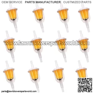 smseace 12pcs Universal Gas Fuel Filter with Magnet 1/4 Inch x 5/16 Inch Small Engine Fuel Filter