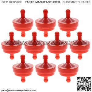 Lawn Mower 1/4" Inline Gas Fuel Filter Replacement for 298090 298090S Toro 42-5240 56-6360 AM107314 LG298090 LG298090S PT4265 Pack of 10