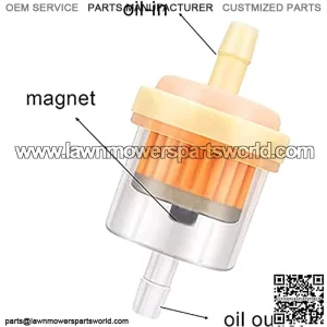 Universal 3/16" 5mm-6mm Inline Gas Fuel Filters with Magnet for ATV Motorcycle Golf Cart Scooter UTV ATV Generator Lawn Mower Tractor Small Engine (10 Pack,Yellow)