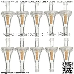 10pcs Clear Gas Inline Fuel Filter for Golf Cart Kawasaki John Deere EZGO