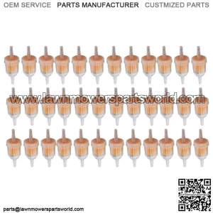 36 Pcs Universal Gas Inline Fuel Filter 1/4" x 5/16" For Kawasaki Kohler Briggs