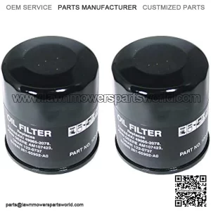 2pk Oil Filter Replaces John Deere AM107423 Kawasaki 49065-2078 Club Car 1016467 Robin 261-65902-A0 Onan 122-0737-03 Cub Cadet 490-201-0001