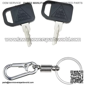 2X Ignition Keys AM131841 TCA24616 131841 with Key Chain for John Deere 300 400 GT GX LX Series 130 160 165 Gator 2020A 2030A 850D 855D 4X2 6X4 622 600 1800 2020