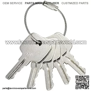 5Pcs Ignition Keys AR51481 AT195302 AT145929 Compatible with John Deere Backhoe Loader 210C 310 310A 310E 401C 710K Tractor 1020 1120 1630 2130 4320 8630 Combine 1165 3300 4400 7720 9780