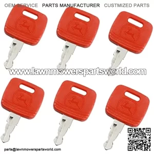 Ignition Key RE183935 RE71557 Key Replacement for J-OHN Deere Tractor 2038R 5320 3120 3320 3720 4210 4320 4510 4710 5045E 5103 5203 7130 7230 8330 7810 9510 and 4730(Pack of 6)