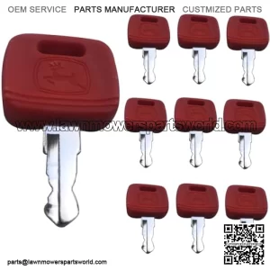 RE183935 Ignition Key Compatible with John Deere Tractor - RE71557 Tractor Ignition Keys Fit for John Deere 3033R 3320 5525 5045 3120 9400 Farm Tractor, Keys 10 Pcs Replace (RE183935)
