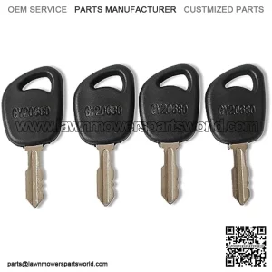 4pcs Ignition Keys for John Deere Mower and Lawn Tractors 100, D100, E100, G100, L100, LA100, LT, SST, X300, X500 and X700 Series
