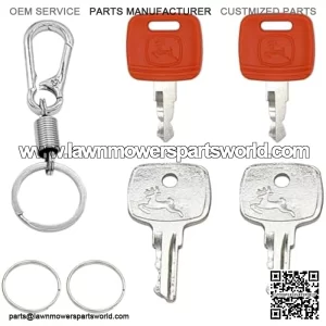 4PCS RE183935 AR51481 Ignition Keys Heavy Equipment Keys Set Fit for John Deere Equipment Replaces AT195302 RE71557