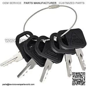 AM131841 5PCS Ignition Keys 131841 AM101600 Compatible with John Deere 300 400 X400 X500 X700 GT GX LX Series 130 160 165 Gator CS CX 4X2 4X4 6X4 Series AM102439 TCA24616 M76975 M73153