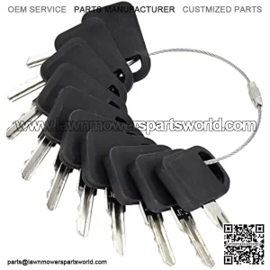 AM131841 10Pcs Ignition Keys AM102439 AM101600 M73153 Compatible with John Deere Gator Mower Tractor LX172 LX173 LX176 LX178 X465 X475 X485 X495 X479 X575 X585 X595 M76975 TCA24616