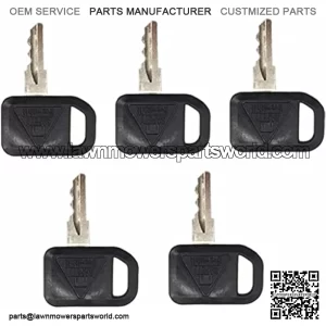 5 Pack Ignition Keys AM131841 TCA24616 131841 for John Deere 300 400 GT GX LX Series 130 160 165 Gator 2020A 2030A 850D 855D 4X2 6X4 622 600 1800 2020,Multiquip with Keychain