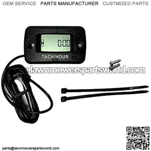 Digital Tachometer - Tach/Maintenance/Hour Meter Used for ATV, Motorcycle, Marine, Chainsaw, Lawnmower, Snowmobile, or Any Gasoline Engine with a Spark Plug!