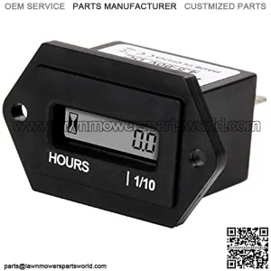 LCD Digital Hour Meter DC 4.5-90V Resettable TOT No Battery,Used for Lawn Mower Generator ATV UTV Chainsaw Snowmobile and Most Powered Equipment,15% coupon applied at checkout,with coupon