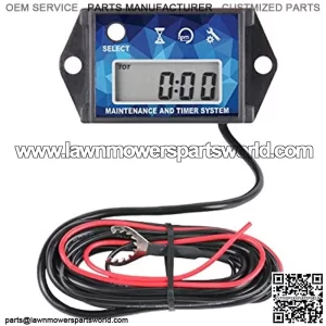 Digital Engine Hour Meter, Maintenance Reminder Tachometer for Riding Lawn Mower Tractor Generator Chainsaws Outboard Marine ATV Jetski Motorcycle Snowmobile Compressor
