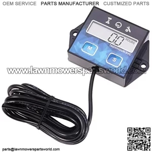 AIMILAR Digital Engine Tach Hour Meter Tachometer Gauge for Small Engine Boat Generator Lawn Mower Motorcycle Motocross ATV Snowmobile UTV (Replaceable Battery)