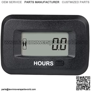Digital LCD Hour Meter Kit,AC/DC 5V to 277V,Initial Hours Settable,Use for ZTR Lawn Mower Tractor Generator Golf cart Club car Scrubber Marine ATV Motor Compressor and Gas Powered Equipment